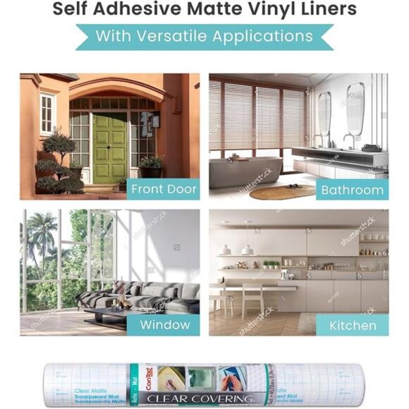 Brand Creative Clear Covering, Versatile and Self-Adhesive Shelf - Picture 4 of 16